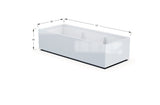 Aluminum Rectangular 30" Wide Planter – 12" to 18" H - Plantercraft