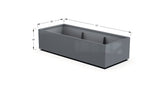 Aluminum Rectangular 30" Wide Planter – 12" to 18" H - Plantercraft