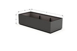 Aluminum Rectangular 30" Wide Planter – 12" to 18" H - Plantercraft