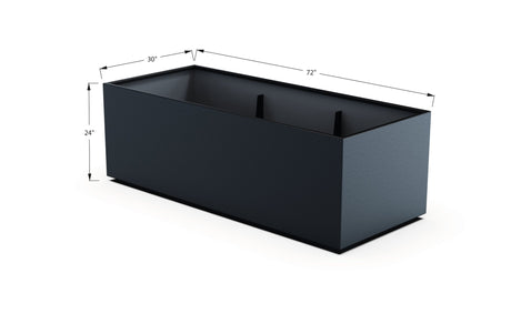 Aluminum Rectangular 30" Wide Planter – 24" to 30" H - Plantercraft
