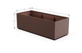 Aluminum Rectangular 30" Wide Planter – 24" to 30" H - Plantercraft