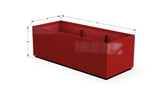 Aluminum Rectangular 30" Wide Planter – 24" to 30" H - Plantercraft