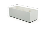 Aluminum Rectangular 30" Wide Planter – 24" to 30" H - Plantercraft