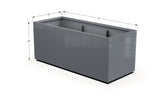 Aluminum Rectangular 30" Wide Planter – 24" to 30" H - Plantercraft