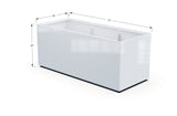 Aluminum Rectangular 30" Wide Planter – 24" to 30" H - Plantercraft