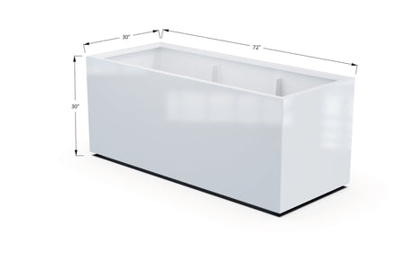 Aluminum Rectangular 30" Wide Planter – 24" to 30" H - Plantercraft