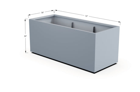 Aluminum Rectangular 30" Wide Planter – 24" to 30" H - Plantercraft