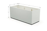 Aluminum Rectangular 30" Wide Planter – 24" to 30" H - Plantercraft