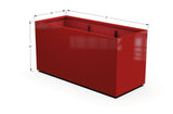 Aluminum Rectangular 30" Wide Planter – 36" to 42" H - Plantercraft
