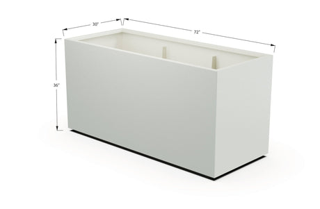 Aluminum Rectangular 30" Wide Planter – 36" to 42" H - Plantercraft