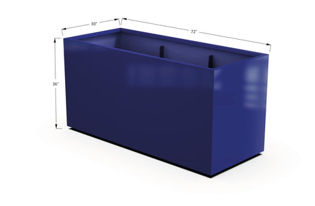 Aluminum Rectangular 30" Wide Planter – 36" to 42" H - Plantercraft
