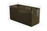 Aluminum Rectangular 30" Wide Planter – 36" to 42" H - Plantercraft