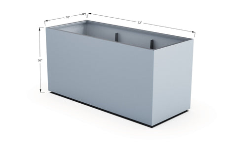 Aluminum Rectangular 30" Wide Planter – 36" to 42" H - Plantercraft