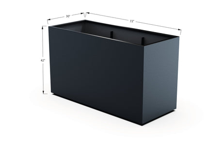 Aluminum Rectangular 30" Wide Planter – 36" to 42" H - Plantercraft