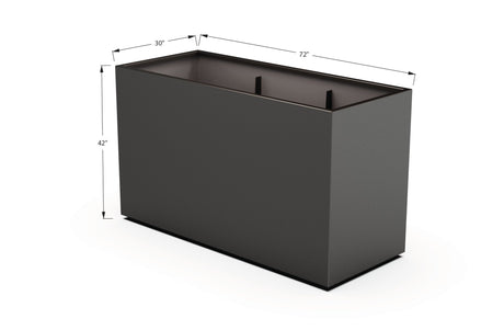 Aluminum Rectangular 30" Wide Planter – 36" to 42" H - Plantercraft