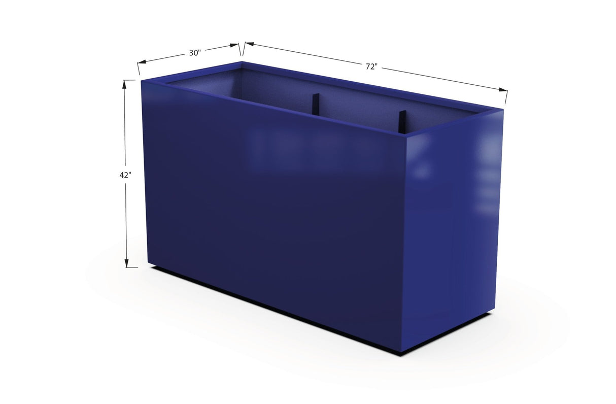 Aluminum Rectangular 30" Wide Planter – 36" to 42" H - Plantercraft