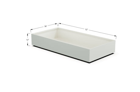 Aluminum Rectangular 36" Wide Planter – 12" to 18" H