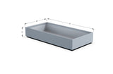 Aluminum Rectangular 36" Wide Planter – 12" to 18" H