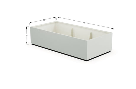 Aluminum Rectangular 36" Wide Planter – 12" to 18" H