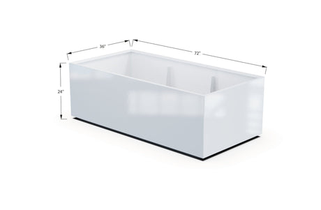 Aluminum Rectangular 36" Wide Planter – 24" to 30" H - Plantercraft