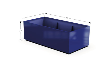 Aluminum Rectangular 36" Wide Planter – 24" to 30" H - Plantercraft