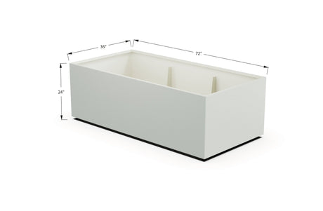 Aluminum Rectangular 36" Wide Planter – 24" to 30" H - Plantercraft