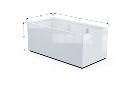 Aluminum Rectangular 36" Wide Planter – 24" to 30" H - Plantercraft