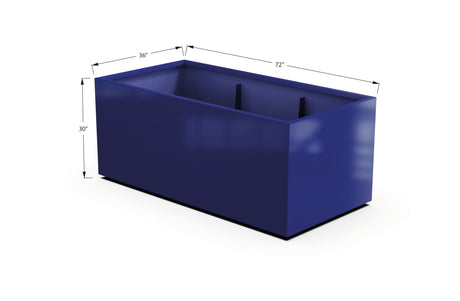 Aluminum Rectangular 36" Wide Planter – 24" to 30" H - Plantercraft