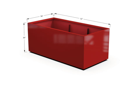 Aluminum Rectangular 36" Wide Planter – 24" to 30" H - Plantercraft