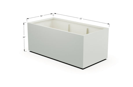 Aluminum Rectangular 36" Wide Planter – 24" to 30" H - Plantercraft