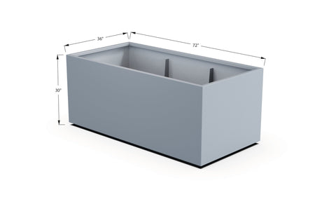 Aluminum Rectangular 36" Wide Planter – 24" to 30" H - Plantercraft