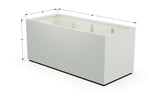 Aluminum Rectangular 36" Wide Planter – 36" to 42" H - Plantercraft