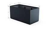 Aluminum Rectangular 36" Wide Planter – 36" to 42" H - Plantercraft
