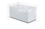 Aluminum Rectangular 36" Wide Planter – 36" to 42" H - Plantercraft