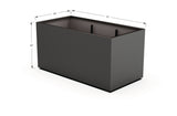 Aluminum Rectangular 36" Wide Planter – 36" to 42" H - Plantercraft