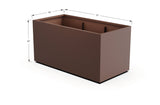 Aluminum Rectangular 36" Wide Planter – 36" to 42" H - Plantercraft