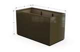 Aluminum Rectangular 36" Wide Planter – 36" to 42" H - Plantercraft