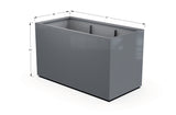 Aluminum Rectangular 36" Wide Planter – 36" to 42" H - Plantercraft