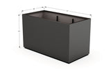 Aluminum Rectangular 36" Wide Planter – 36" to 42" H - Plantercraft