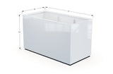 Aluminum Rectangular 36" Wide Planter – 36" to 42" H - Plantercraft