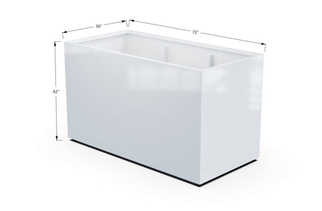 Aluminum Rectangular 36" Wide Planter – 36" to 42" H - Plantercraft