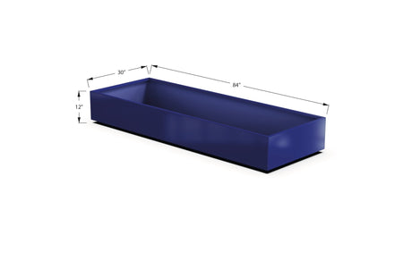 Aluminum Rectangular 30" Wide Planter – 12" to 18" H - Plantercraft