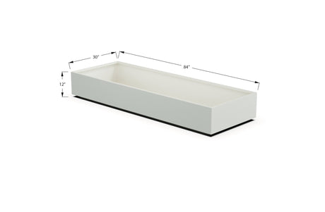 Aluminum Rectangular 30" Wide Planter – 12" to 18" H - Plantercraft