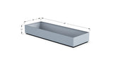 Aluminum Rectangular 30" Wide Planter – 12" to 18" H - Plantercraft