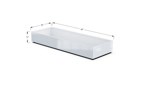 Aluminum Rectangular 30" Wide Planter – 12" to 18" H - Plantercraft
