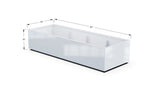 Aluminum Rectangular 30" Wide Planter – 12" to 18" H - Plantercraft