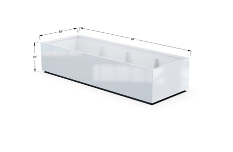 Aluminum Rectangular 30" Wide Planter – 12" to 18" H - Plantercraft