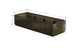 Aluminum Rectangular 30" Wide Planter – 12" to 18" H - Plantercraft