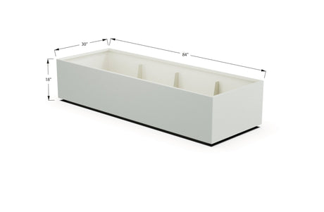 Aluminum Rectangular 30" Wide Planter – 12" to 18" H - Plantercraft