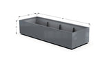 Aluminum Rectangular 30" Wide Planter – 12" to 18" H - Plantercraft